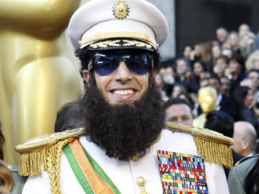 Cohen arrives in character from his upcoming film "The Dictator" at the 84th Academy Awards in Hollywood