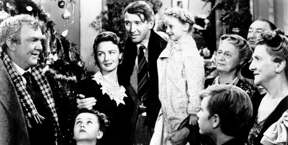 It's a Wonderful Life (1946) Directed by Frank Capra Shown: (top l to r): Thomas Mitchell, Donna Reed, James Stewart, Karolyn Grimes (ZuZu), Sarah Edwards (Mrs. Hatch), Beulah Bondi - (bottom l to r) Carol Coombs (Janie), Jimmy Hawkins (Tommy), Larry Simms (Peter)